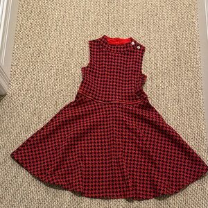 New with Tags Size 12 Janie & Jack Red and Navy Houndstooth Dress